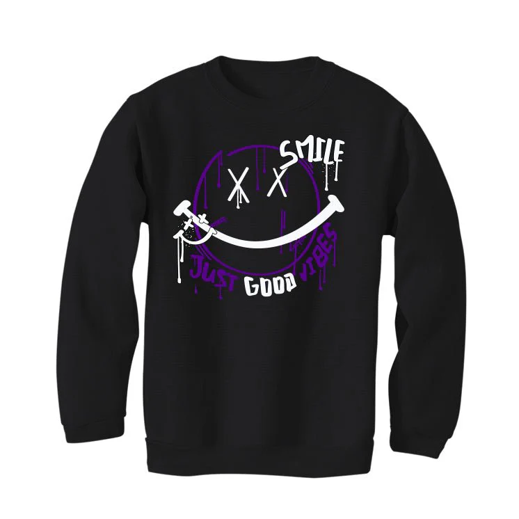 Nike SB Dunk Low “Court Purple” | illcurrency Black T-Shirt (Smile) - Image 4