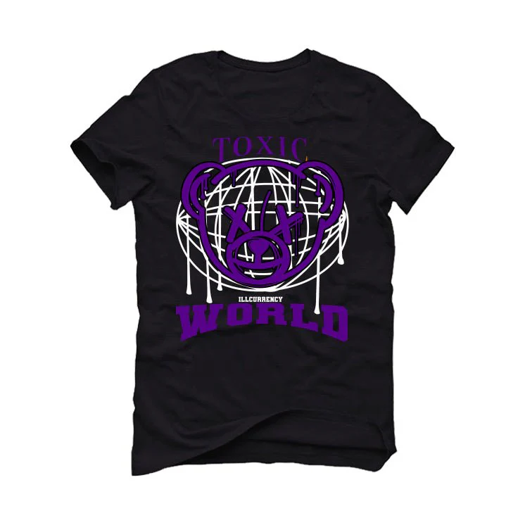Nike SB Dunk Low “Court Purple” | illcurrency Black T-Shirt (Toxic World) - Image 2