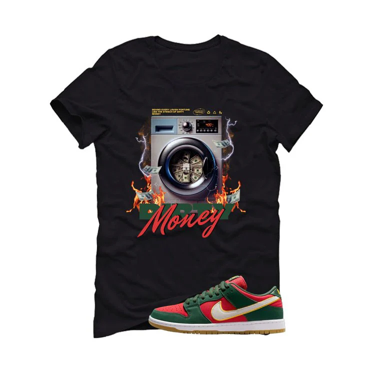 Nike SB Dunk Low PRM Seattle Supersonics Black T-Shirt (Dirty Money)| illcurrency - Image 2