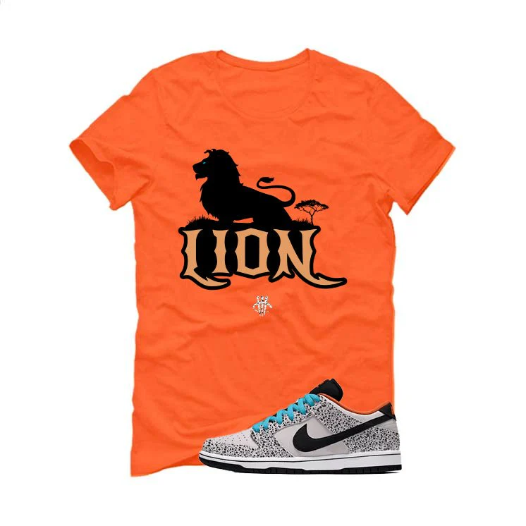 Nike SB Dunk Low Safari Olympics Orange T-Shirt (Lion)| illcurrency - Image 2