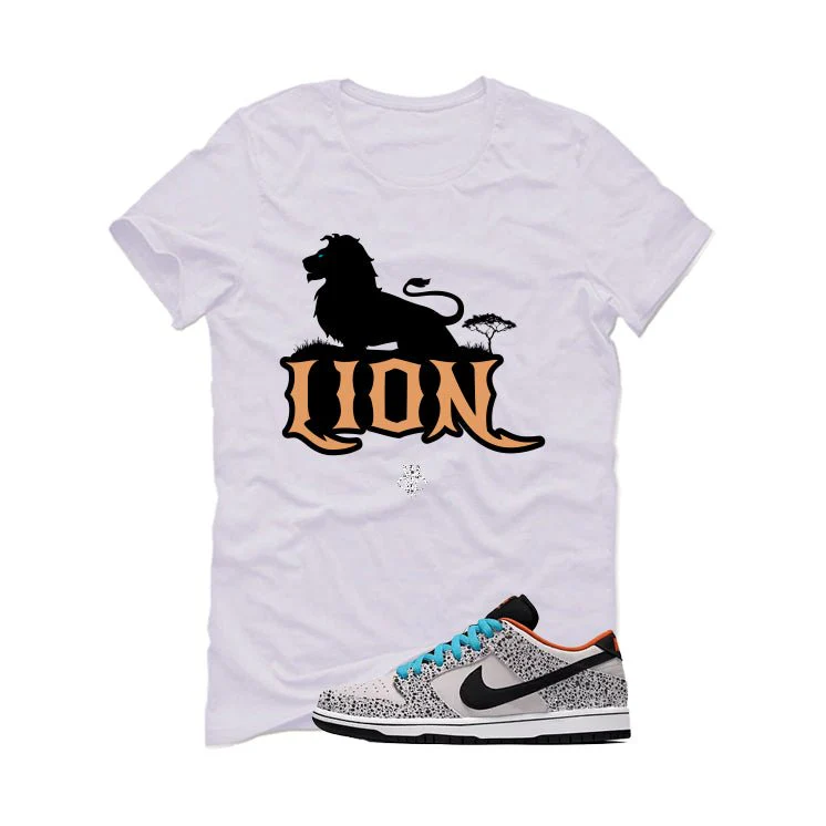 Nike SB Dunk Low Safari Olympics White T-Shirt (Lion)| illcurrency - Image 2