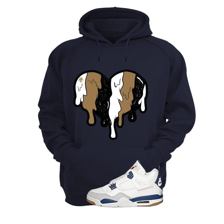 Nike SB x Air Jordan 4 Navy Navy Blue T-Shirt (Heart)| illcurrency - Image 3