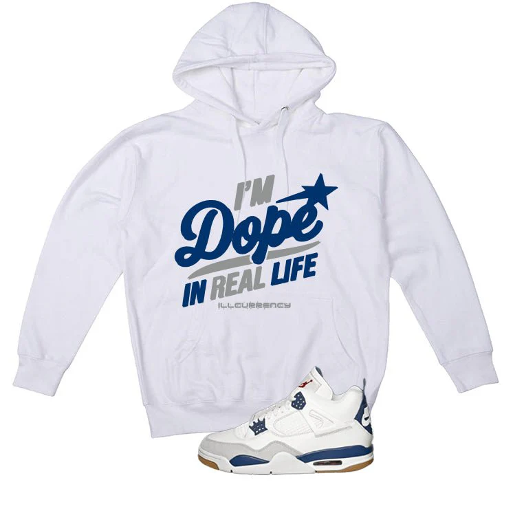 Nike SB x Air Jordan 4 Navy White T-Shirt (DOPE)| illcurrency - Image 3