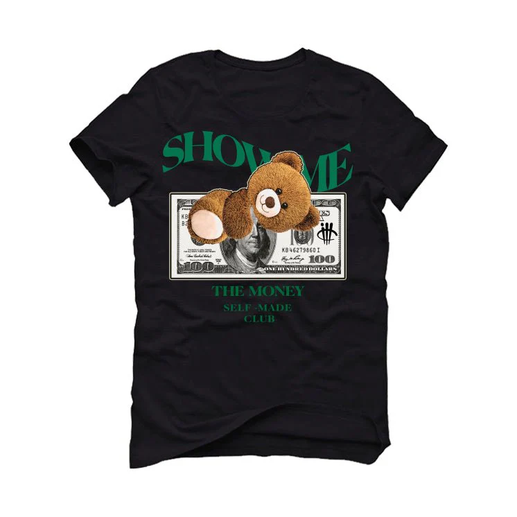 Nike SB x Air Jordan 4 “Pine Green” | illcurrency Black T-Shirt (SHOW ME) - Image 2