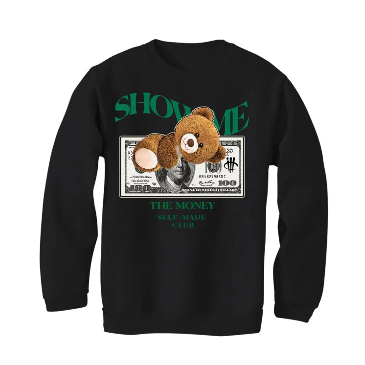 Nike SB x Air Jordan 4 “Pine Green” | illcurrency Black T-Shirt (SHOW ME) - Image 4