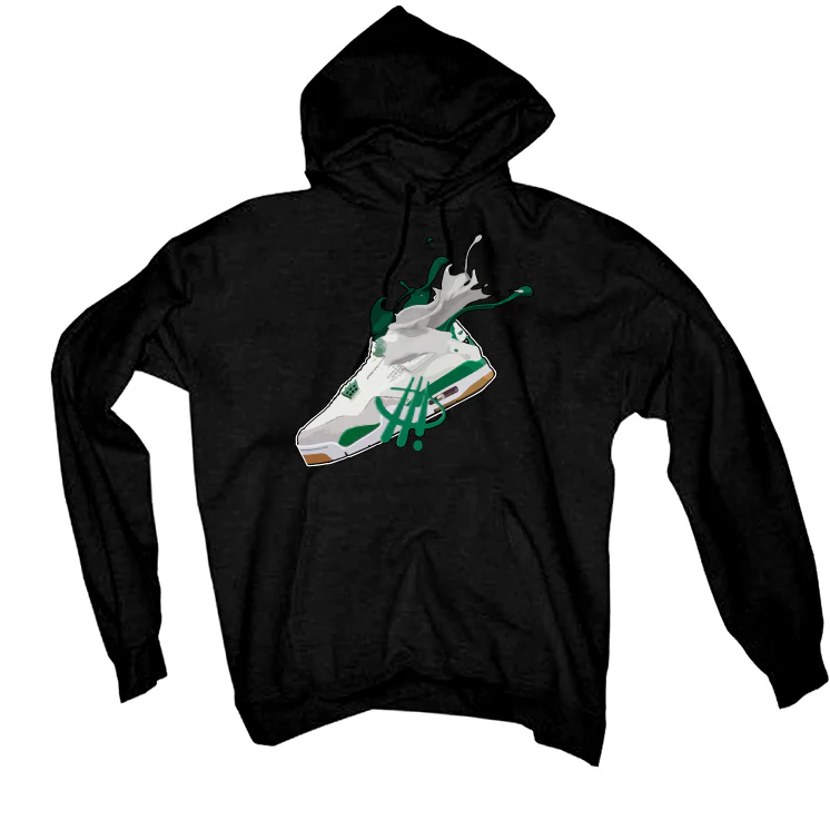 Nike SB x Air Jordan 4 “Pine Green” | illcurrency Black T-Shirt (SPLASH) - Image 3