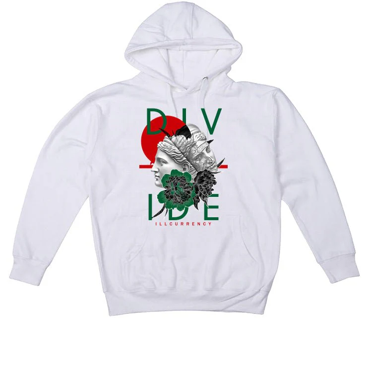 Nike SB x Air Jordan 4 “Pine Green” | illcurrency White T-Shirt (Divide) - Image 3