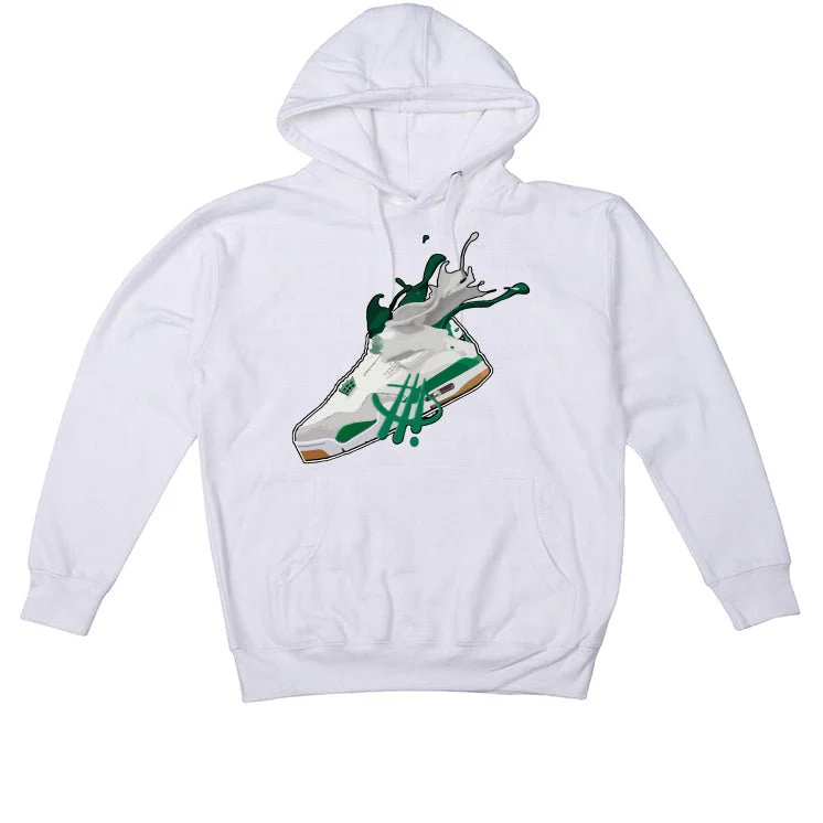 Nike SB x Air Jordan 4 “Pine Green” | illcurrency White T-Shirt (SPLASH) - Image 3