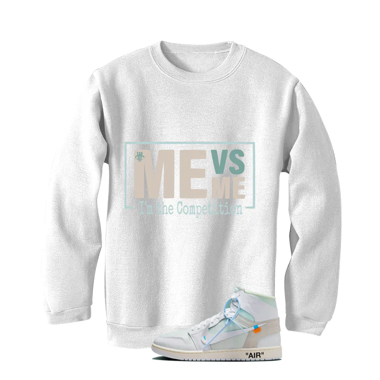 Off-White x Air Jordan 1 High OG Alaska Matching T-Shirt, Sweatshirts & Hoodies White T-Shirt (Me Vs Me)| illcurrency - Image 4