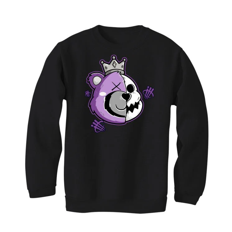 Reebok Question Mid “Grape Toe”| ILLCURRENCY Black T-Shirt (HALF KING BEAR) - Image 4