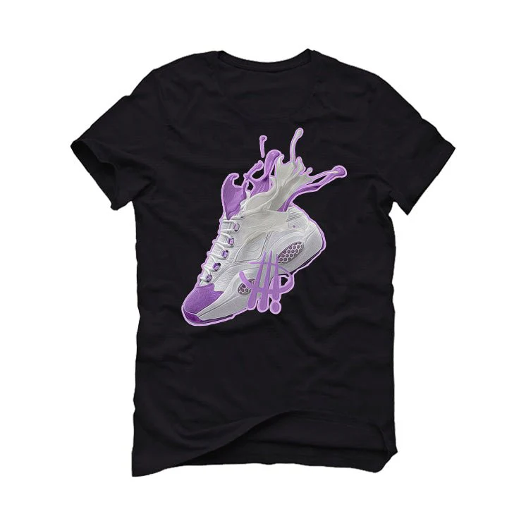 Reebok Question Mid “Grape Toe”| ILLCURRENCY Black T-Shirt (SPLASH) - Image 2
