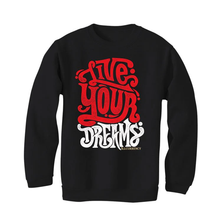 SoleFly x Air Jordan 8 Mi Casa Es Su Casa | illcurrency Black T-Shirt (LIVE YOUR DREAMS) - Image 4