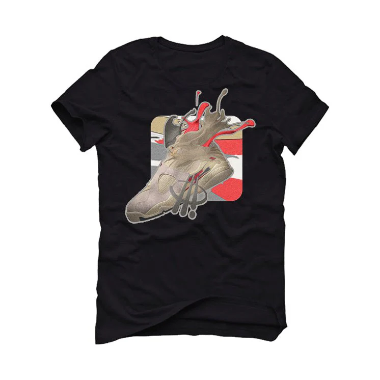 SoleFly x Air Jordan 8 Mi Casa Es Su Casa | illcurrency Black T-Shirt (SPLASH) - Image 2