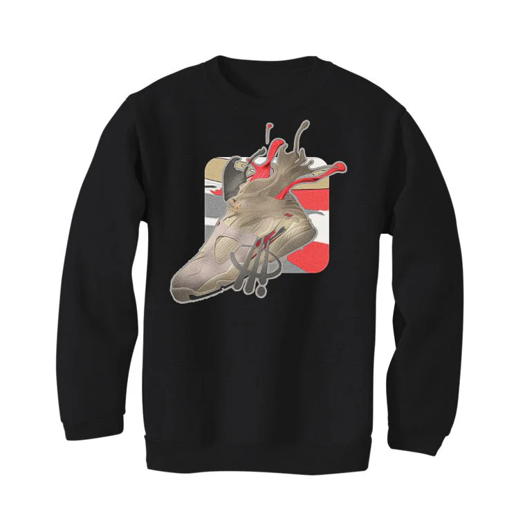 SoleFly x Air Jordan 8 Mi Casa Es Su Casa | illcurrency Black T-Shirt (SPLASH) - Image 4
