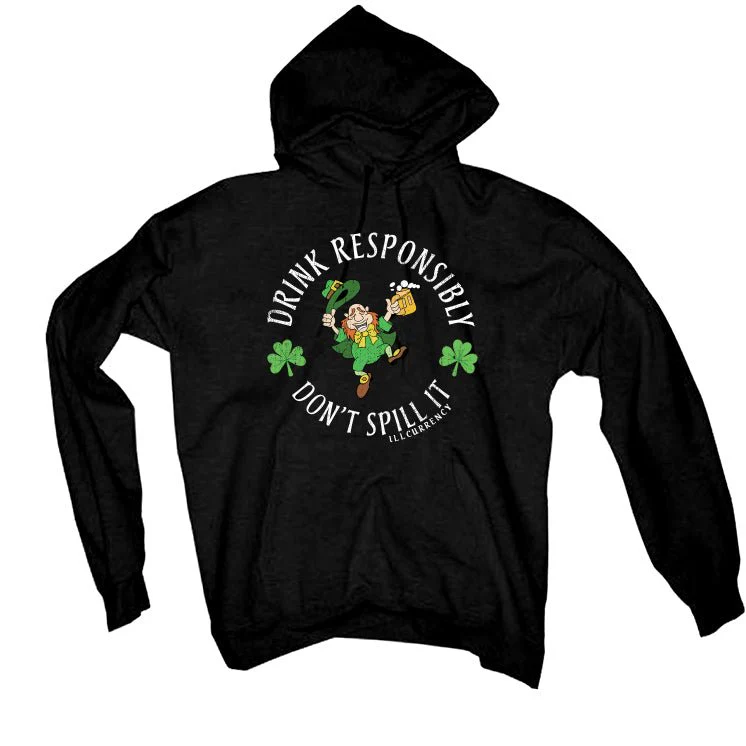 St. Pattys Collection Black T-Shirt (Drink Responsibly) - Image 3