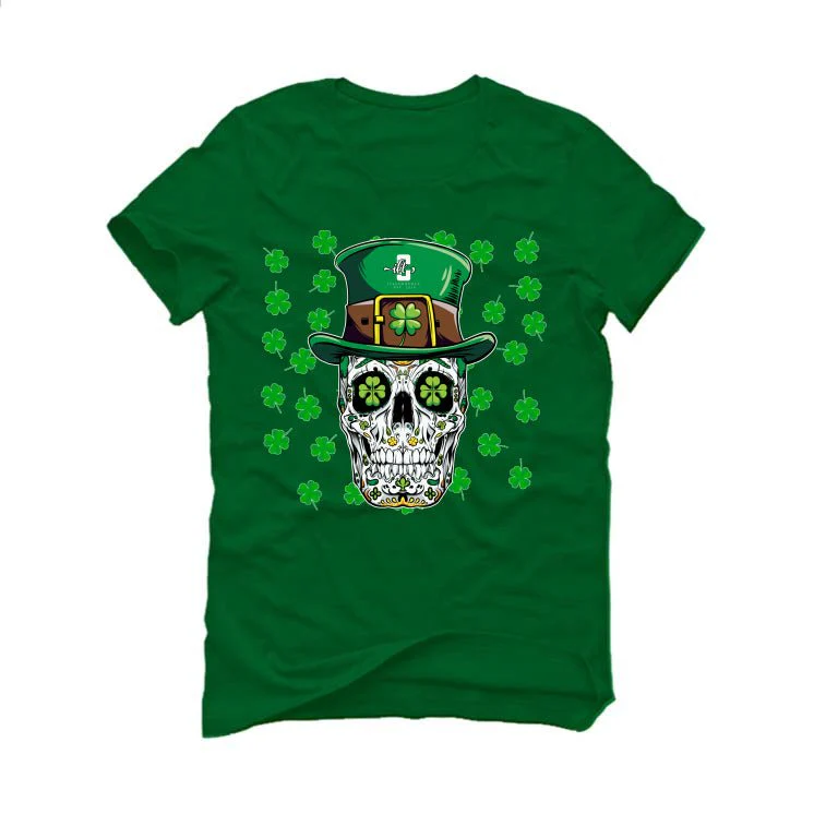 St. Pattys Collection Pine Green T-Shirt (St pattys cool skeleton) - Image 2