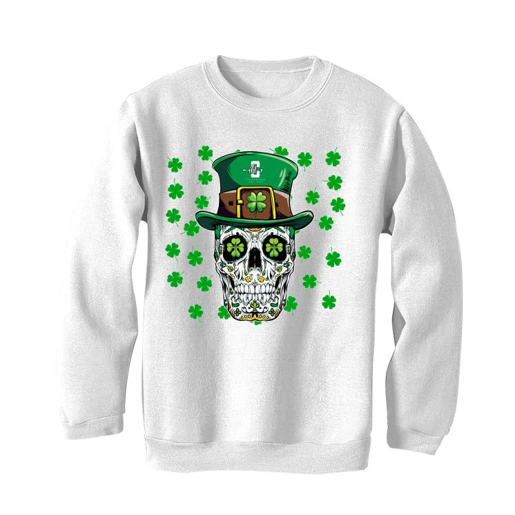 St. Pattys Collection White T-Shirt (St pattys cool skeleton) - Image 4