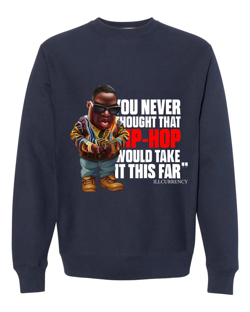 The Air Jordan 1 Mid SE "USA" | illCurrency Navy Blue T-Shirt (HIP HOP) - Image 4