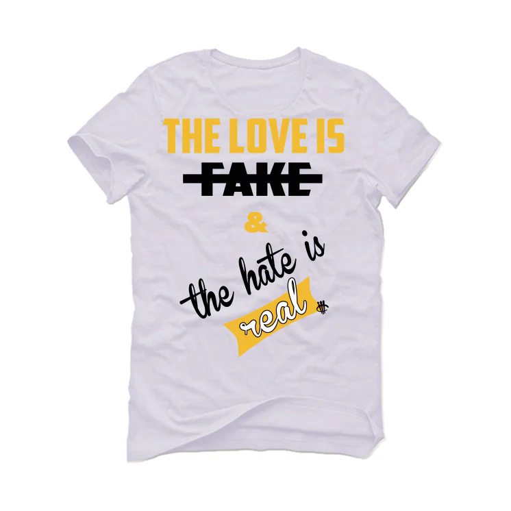 Air Jordan 13 “Del Sol” White T-Shirt (The love is fake) - Image 2