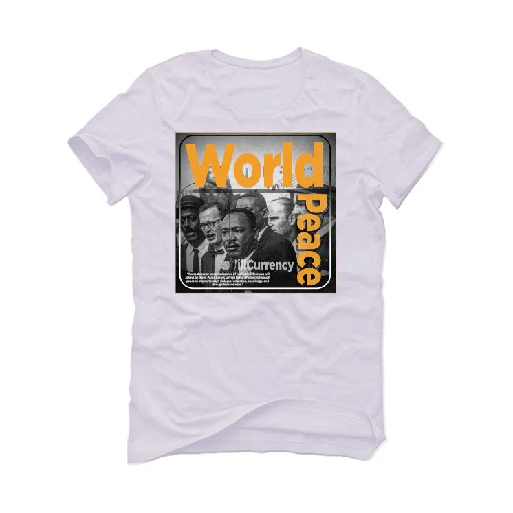 Air Jordan 13 “Del Sol” White T-Shirt (WORLD PEACE) - Image 2