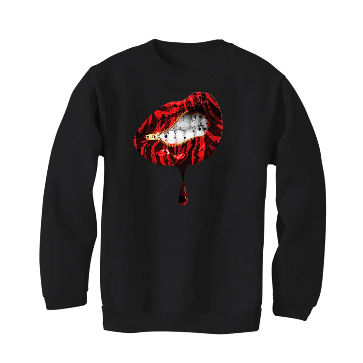 The Air Jordan 6 “Red Oreo” | ILLCURRENCY Black T-Shirt (LIPS UNSEALED) - Image 4