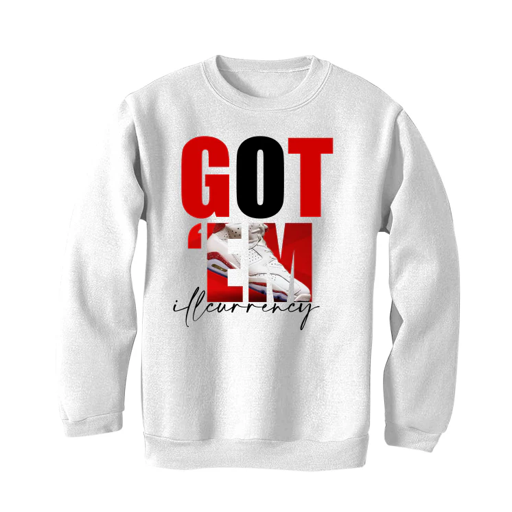The Air Jordan 6 “Red Oreo” | ILLCURRENCY White T-Shirt (Got Em) - Image 4