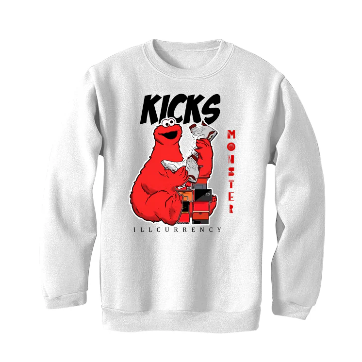 The Air Jordan 6 “Red Oreo” | ILLCURRENCY White T-Shirt (Kicks Monster) - Image 4
