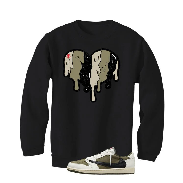 Travis Scott x Air Jordan 1 Low OG | illcurrency Black T-Shirt (Heart) - Image 4