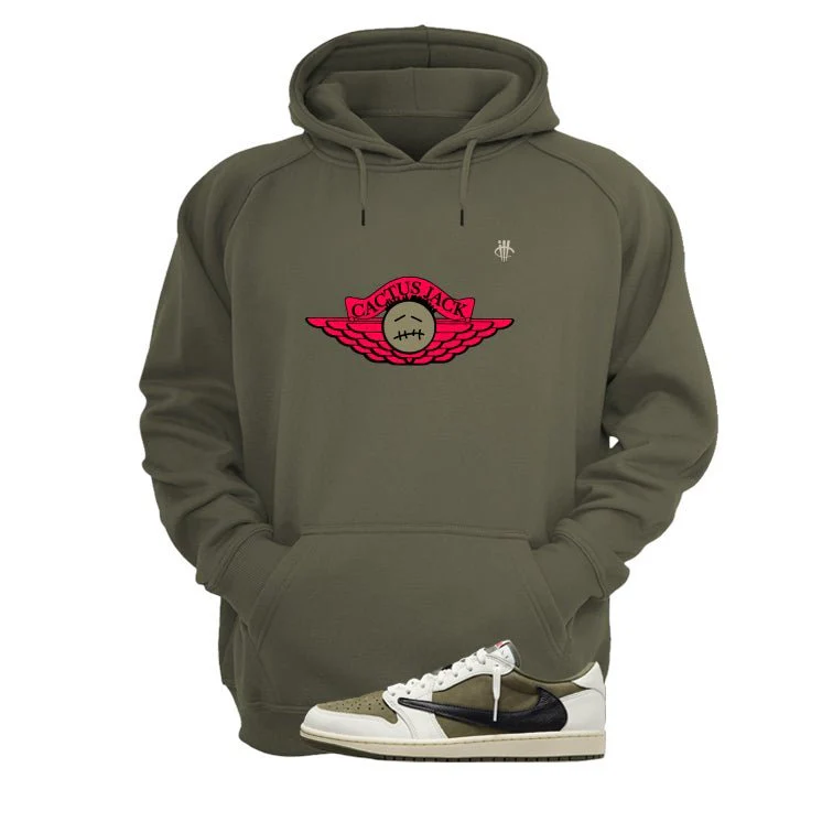 Travis Scott x Air Jordan 1 Low OG | illcurrency Military Green T-Shirt (Cactus Jack) - Image 3