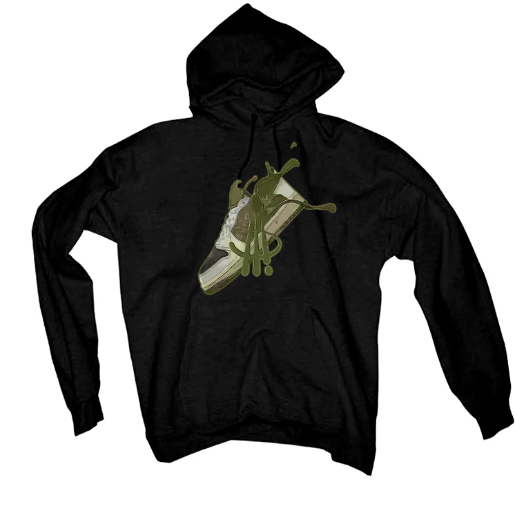 Travis Scott x Air Jordan 1 Low OG "Olive" WMNS | ILLCURRENCY Black T-Shirt (SPLASH) - Image 3