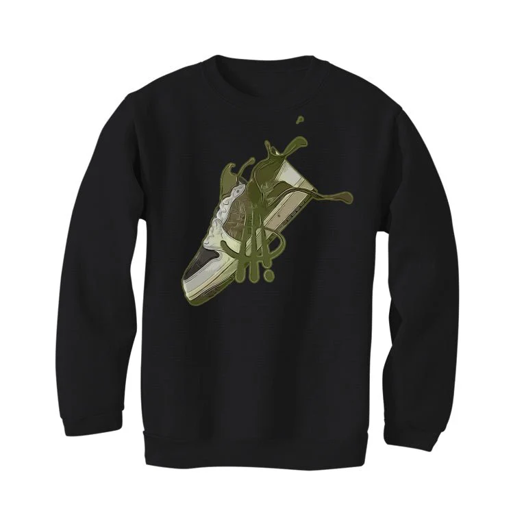 Travis Scott x Air Jordan 1 Low OG "Olive" WMNS | ILLCURRENCY Black T-Shirt (SPLASH) - Image 4