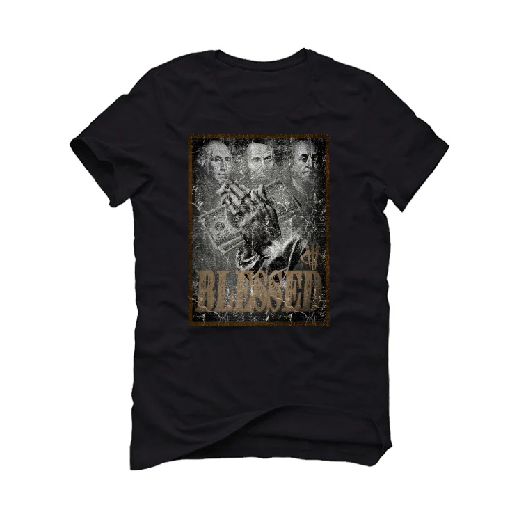 Travis Scott x Air Jordan 1 Low OG “Reverse Mocha” Black T-Shirt (BLESSED) - Image 2