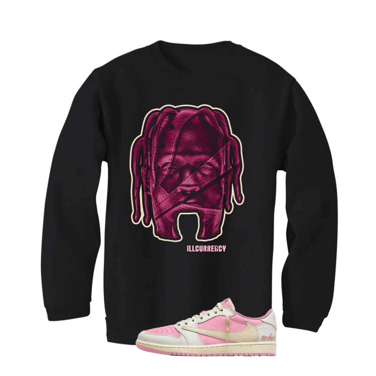 Travis Scott x Air Jordan 1 Low OG Shy Pink Matching T-Shirt, Sweatshirts, & Hoodies Black T-Shirt (Travis Land)| illcurrency - Image 4