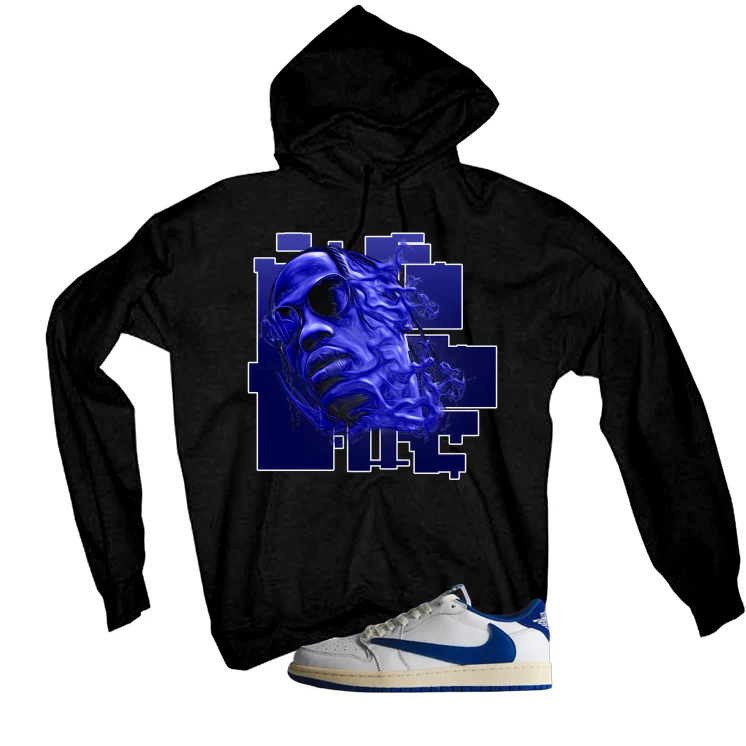 Travis Scott x Fragment x Air Jordan 1 Low OG 2025 Matching T-Shirt, Sweatshirts & Hoodies Black T-Shirt (Trav Smoke)| illcurrency - Image 3