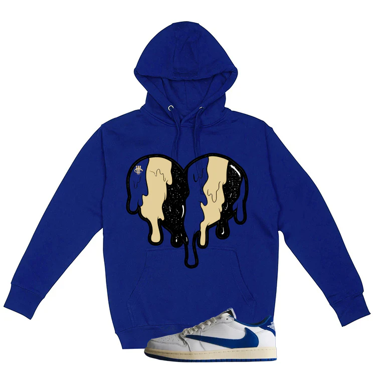Travis Scott x Fragment x Air Jordan 1 Low OG 2025 Matching T-Shirt, Sweatshirts & Hoodies Royal Blue T-Shirt (Heart)| illcurrency - Image 3