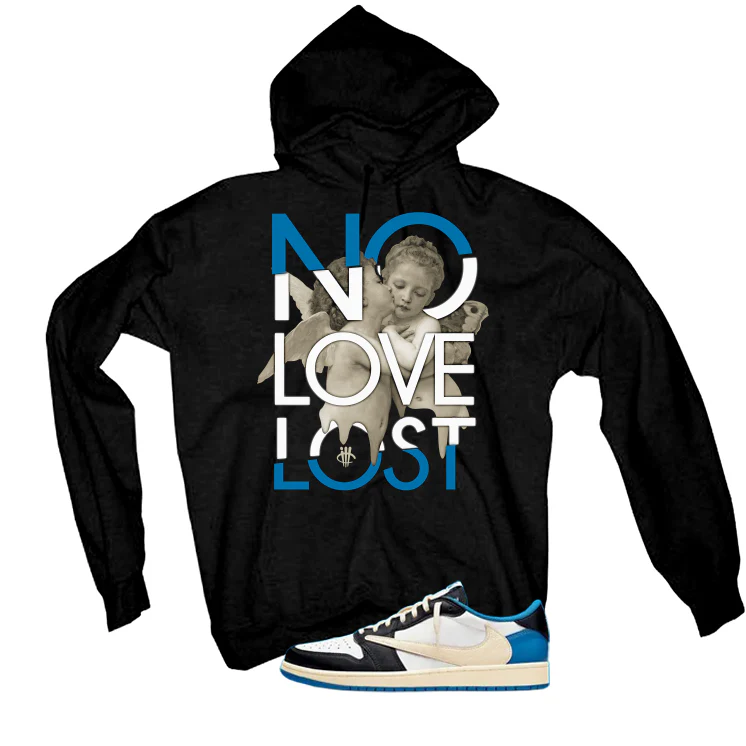 Travis Scott x Fragment x Air Jordan 1 Low OG Matching T-Shirt, Sweatshirts & Hoodies Black T-Shirt (No Love Lost)| illcurrency - Image 3