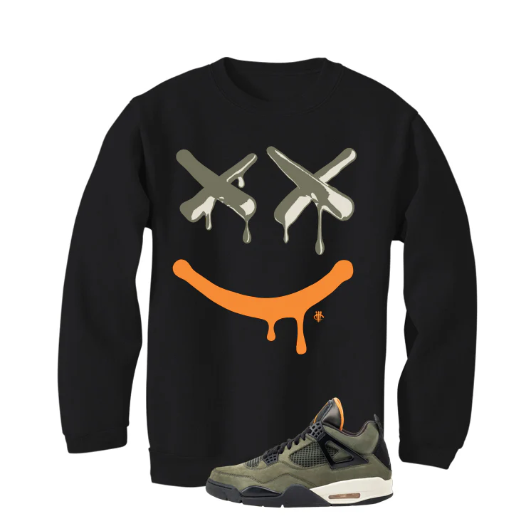 Undefeated x Air Jordan 4 Black T-Shirt (Happy Drip)| illcurrency - Image 4