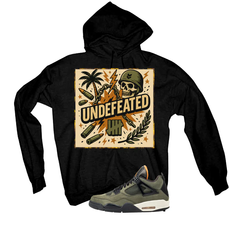 Undefeated x Air Jordan 4 Black T-Shirt (Militia)| illcurrency - Image 3