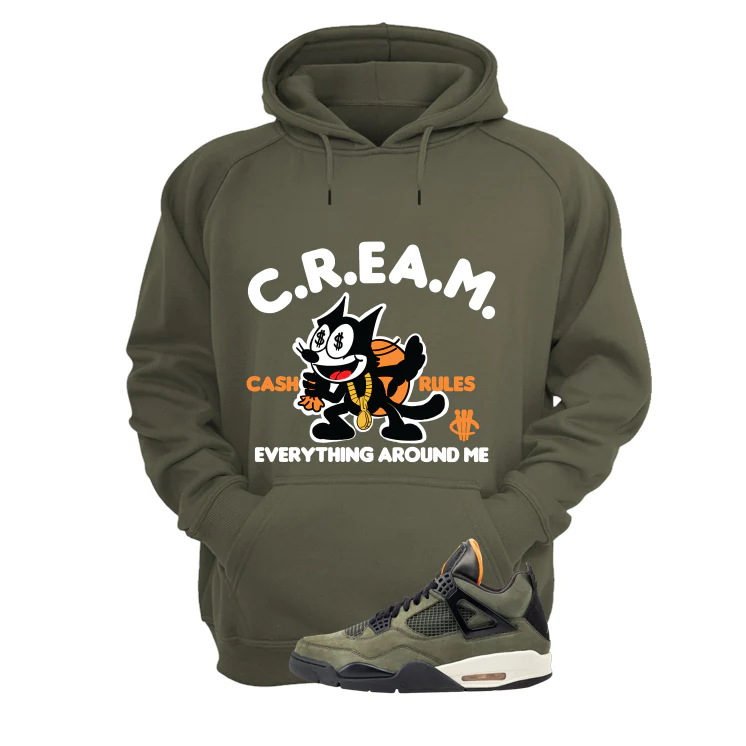 Undefeated x Air Jordan 4 Military Green T-Shirt (Cash Rules)| illcurrency - Image 3