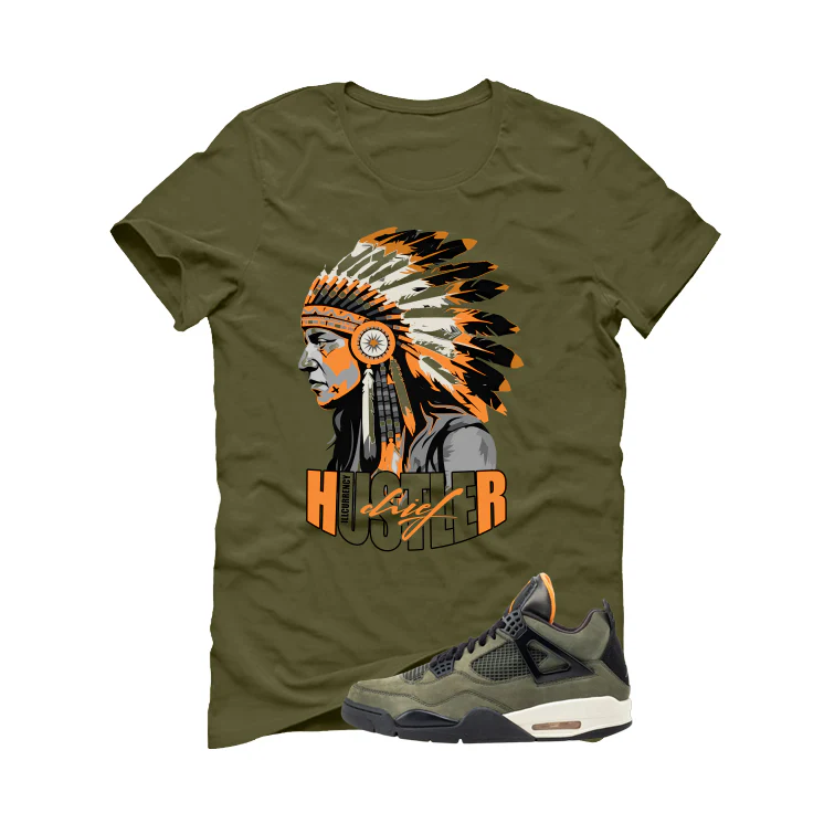 Undefeated x Air Jordan 4 Military Green T-Shirt (Hustler Chief)| illcurrency - Image 2