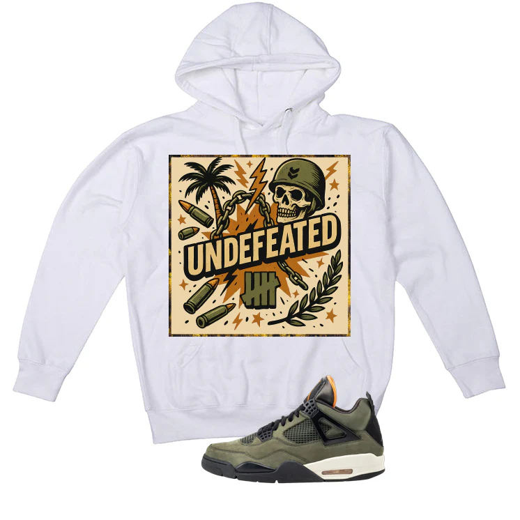 Undefeated x Air Jordan 4 White T-Shirt (Militia)| illcurrency - Image 3