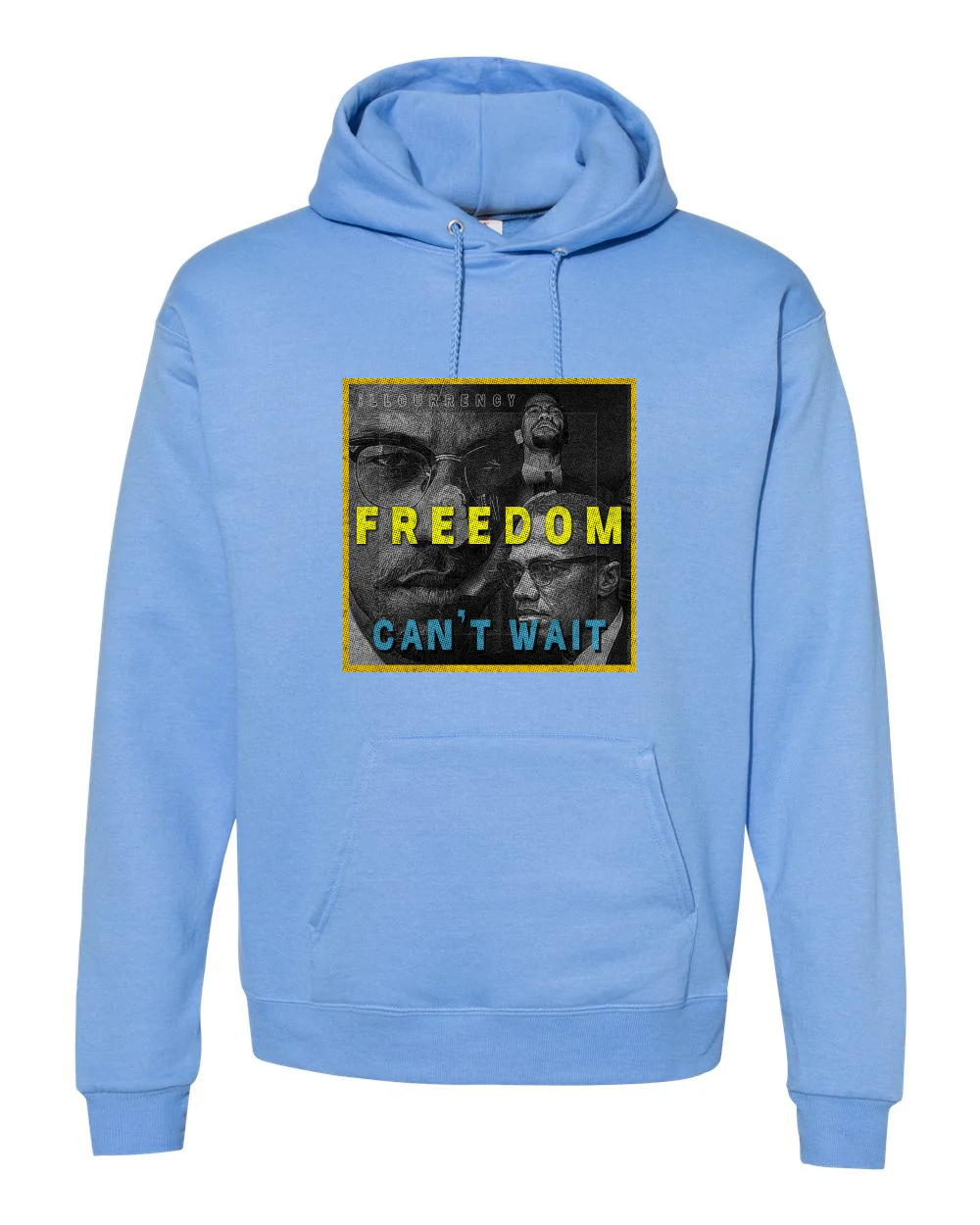 Union x Air Jordan 2 "Grey Fog" Carolina Blue T-Shirt (FREEDOM CAN'T WAIT) - Image 3