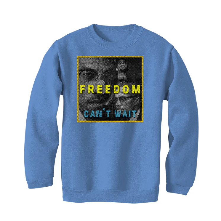 Union x Air Jordan 2 "Grey Fog" Carolina Blue T-Shirt (FREEDOM CAN'T WAIT) - Image 4