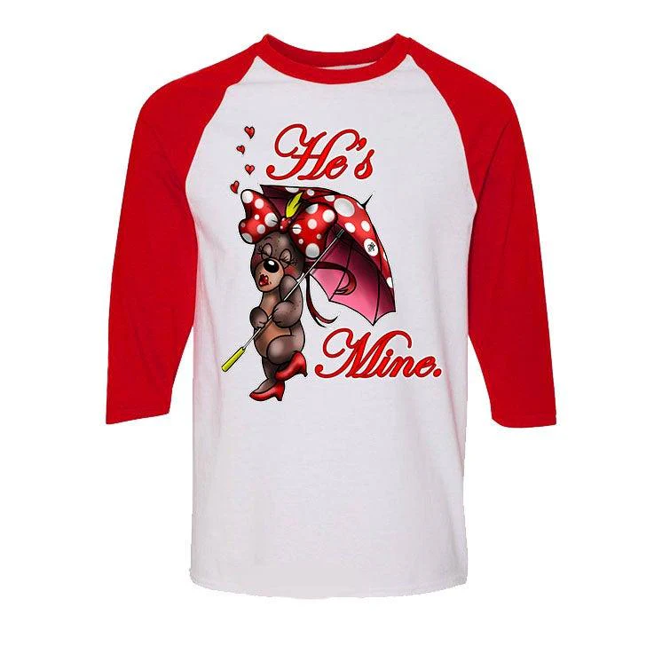 Valentine Collection White And Red Baseball T's (HES MINE)