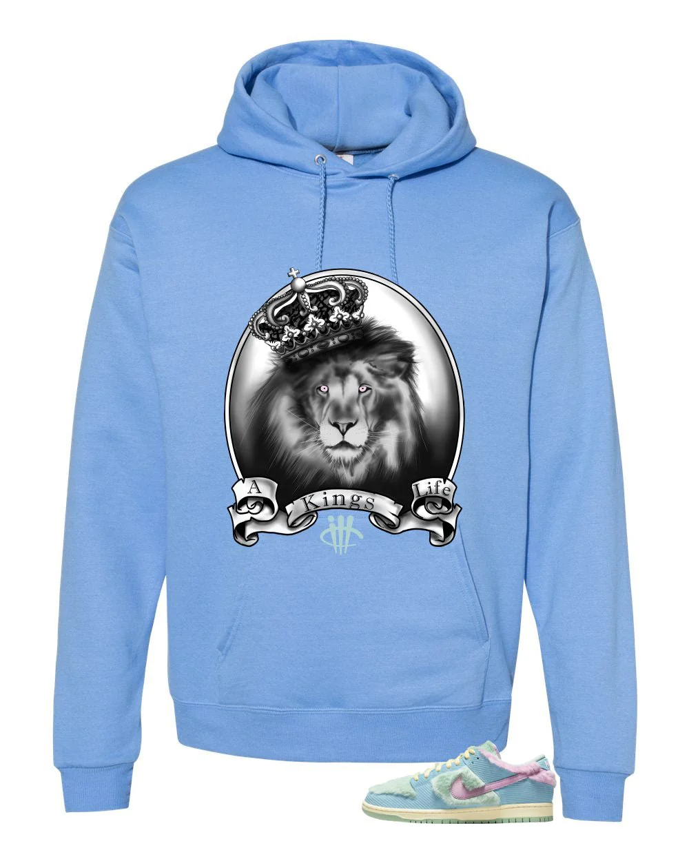 Verdy x Nike SB Dunk Low Visty Carolina Blue T-Shirt (King's Life)| illcurrency - Image 3